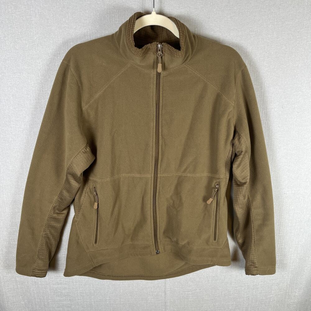 Beyond Clothing Jacket Polartec Fleece Full Zip Coyote Brown Mens Size Medium